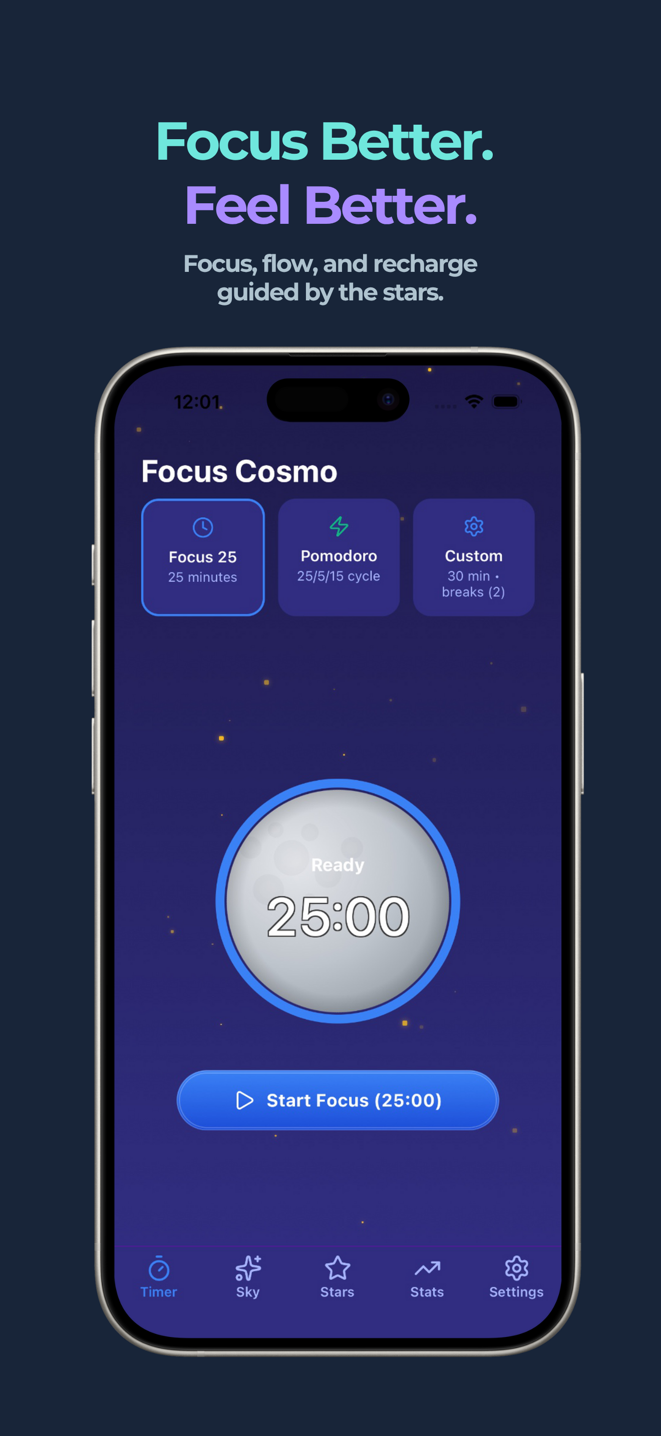 Focus Cosmo in-app screenshot