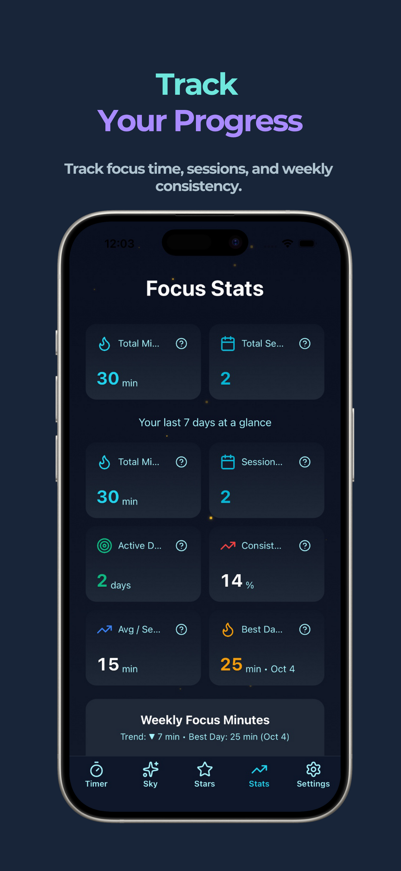 Focus Cosmo in-app screenshot