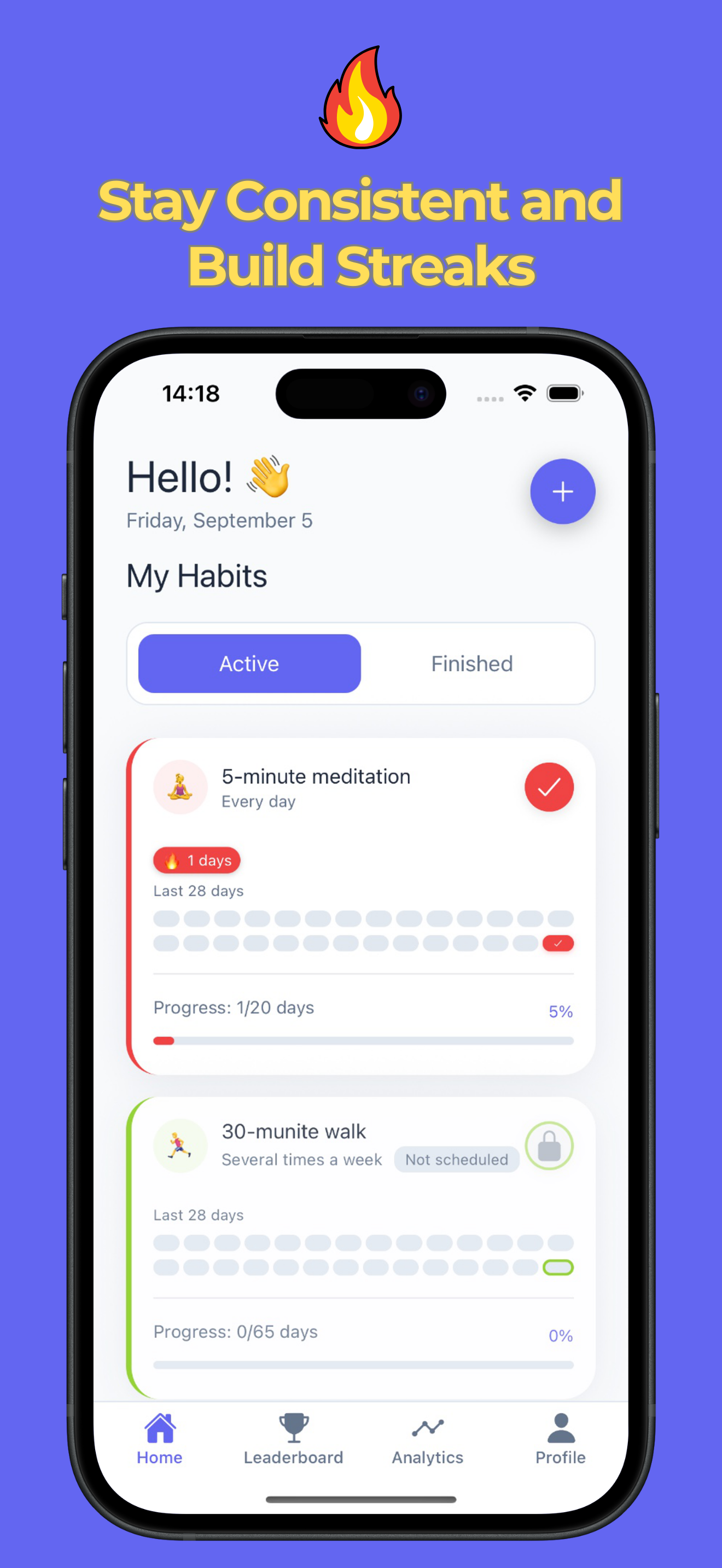 Habitorm in-app screenshot