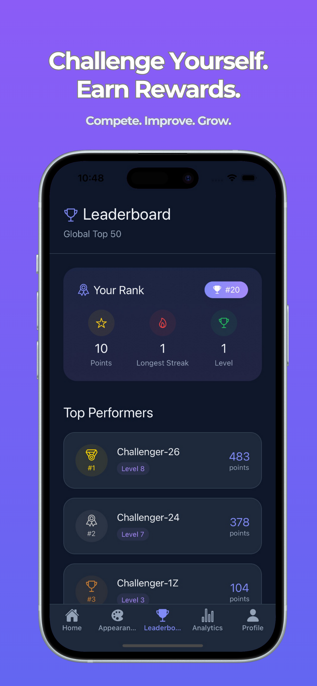 Habitorm in-app screenshot