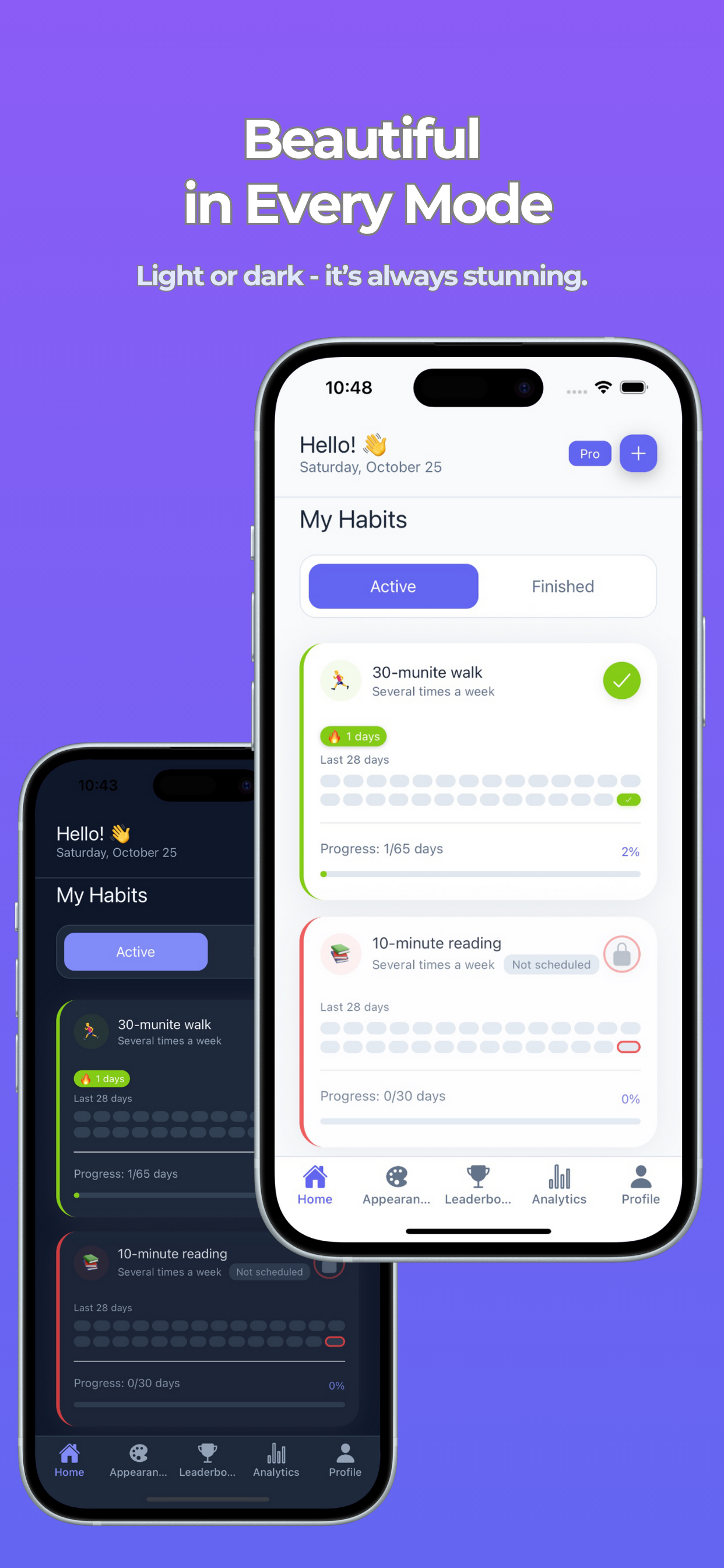 Habitorm in-app screenshot